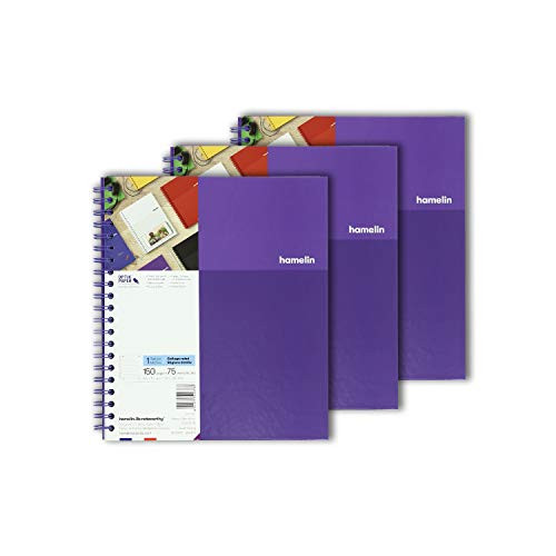 1 Subject 8.5x11 College Ruled Spiral Bound Notebook ULTRA Violet 3-PACK