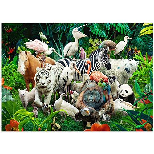Jigsaw Puzzles 1000 Pieces, Animals Puzzle- Educational Intellectual Fun Game Toy Gifts for Adults Kids Teens Jigsaw Puzzles 1000 Pieces, Animals Puzzle- Educational Intellectual Fun Game Toy Gifts for Adults Kids Teens