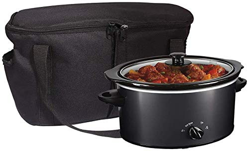 Slow Cooker Carrier, Crock Pot Travel Case, Oval Manual Slow Cooker Storage Bag, Small Crockpot Insulated Bag, Durable Fabric, Portable Carry Handles,