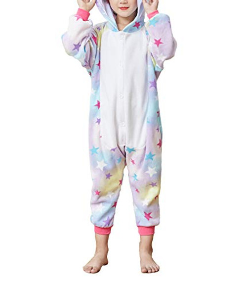 Star Unicorn Cosplay Costumes Kids Animal Pajamas Halloween Onesie Pajamas 8-10 T