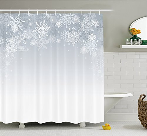 Ambesonne Christmas Shower Curtain, Cloth Fabric Bathroom Decor Set with Hooks, Shapes Ornamental Design, 70" Long Ambesonne Christmas Shower Curtain, Cloth Fabric Bathroom Decor Set with Hooks, Shapes Ornamental Design, 70" Long
