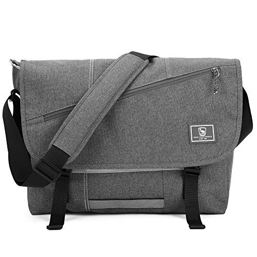 OIWAS Satchel Messenger Bag for Women Men Teens Briefcase Travel Crossbody Shoulder 15.6 Inch Laptop Bag Large School College Work Travel Grey