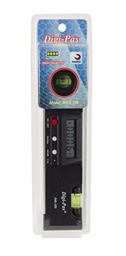 Digi-Pas DWL200 Electronic Torpedo Level, Protractor, Angle Gauge, Angle Finder, Bevel Gauge, Magnet, 0.1, 7 inch