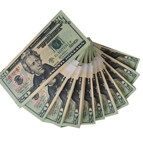 WLIFE Fake Money that Looks Real $2000,Prop Money Full Print 2 Sided $20 Dollar Bills Stack,Play Money Copy Money Movies,TV,Videos,Advertising,Play,Training WLIFE Fake Money that Looks Real $2000,Prop Money Full Print 2 Sided $20 Dollar Bills Stack,Play Money Copy Money Movies,TV,Videos,Advertising,Play,Training
