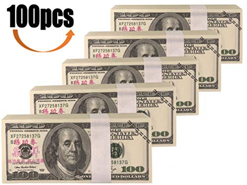 Prop Money $100 Dollar Bills Copy Money Play Money Game Realistic Motion Picture Money Full Print 2 Sided for Kids, Students, Movie, Pranks, Birthday Party, Play Board Games, Photography Prop Money $100 Dollar Bills Copy Money Play Money Game Realistic Motion Picture Money Full Print 2 Sided for Kids, Students, Movie, Pranks, Birthday Party, Play Board Games, Photography