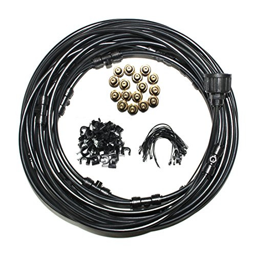 Hylaea Outdoor Misting System, 40Feet Portable 1/4'' Outdoor Flow Mist Cooling System, Outdoor Misting Kit for Patio, Lawn, Garden