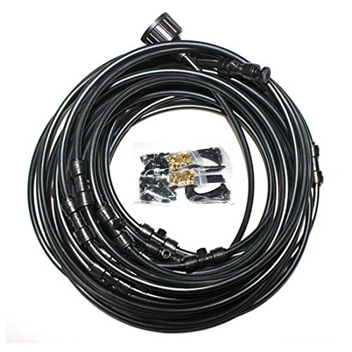 Hylaea Patio Mist System, Misting Cooling System, 60 Feet Misting Line Outdoor Fan, 1/4'' Mist Kit for Patio, Lawn, Garden, Home Irrigation