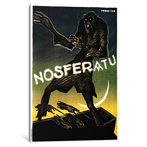 iCanvasART 1 Piece Nosferatu 'Movie' Advertising Vintage Poster Canvas Print by Unknown Artist, 0.75 x 12 x 18-Inch