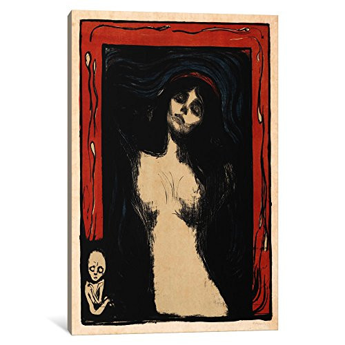 iCanvasART 1-Piece Loving Woman 'Madonna', 1902 Canvas Print by Edvard Munch, 0.75 by 18 by 12-Inch