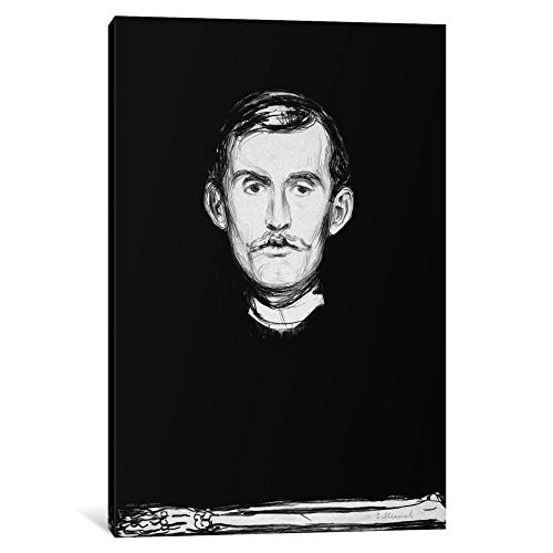 iCanvasART 1-Piece Self-Portrait, 1895 Canvas Print by Edvard Munch, 0.75 by 18 by 12-Inch