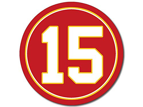 Round #15 Patrick Mahomes Sticker (Chiefs Colors qb Kansas City)