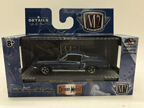 M2 Machines by M2 Collectible Detroit-Muscle 1968 Ford Mustang GT FL01 18-14 Blue/Black Details Like NO Other! 1 of 2400 M2 Machines by M2 Collectible Detroit-Muscle 1968 Ford Mustang GT FL01 18-14 Blue/Black Details Like NO Other! 1 of 2400