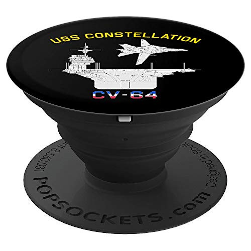 USS Constellation CV-64 Aircraft Carrier F-14 Tomcat Gift PopSockets Grip and Stand for Phones and Tablets