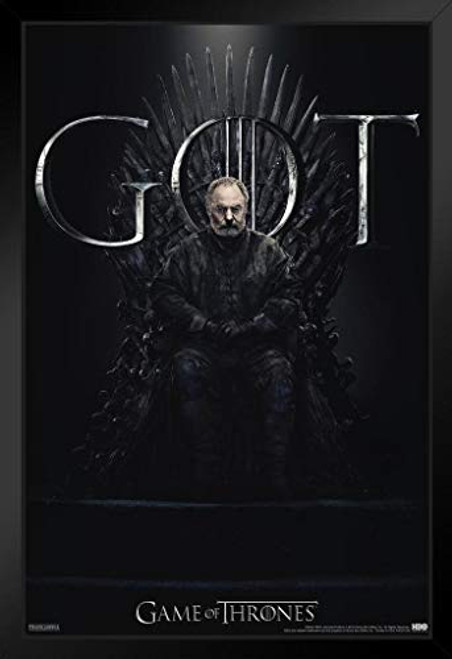 Pyramid America Game of Thrones Davos Iron Throne Season 8 Black Wood Framed Art Poster 14x20 Pyramid America Game of Thrones Davos Iron Throne Season 8 Black Wood Framed Art Poster 14x20