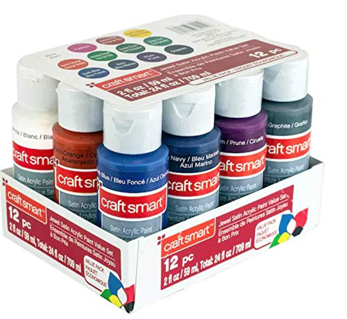 Craft Smart Acrylic Paint 12 Pack Value Set (Jewel)