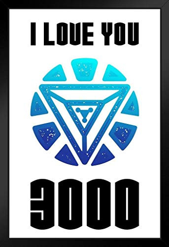 I Love You 3000 Famous Motivational Inspirational Quote Black Wood Framed Poster 14x20