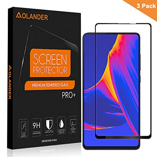 [3-Pack] AOLANDER Huawei Honor 8X Max Screen Protector, [Anti-Scratch][Anti-Fingerprint][Bubble Free] Tempered Glass Screen Protector for Huawei Honor 8X Max (Black)