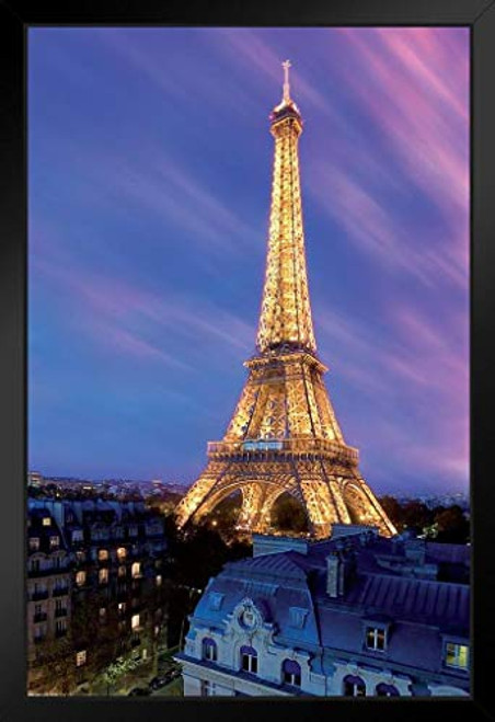 Pyramid America Eiffel Tower at Dusk Paris France Art Print Stand or Hang Wood Frame Display Poster Print 9x13 Pyramid America Eiffel Tower at Dusk Paris France Art Print Stand or Hang Wood Frame Display Poster Print 9x13