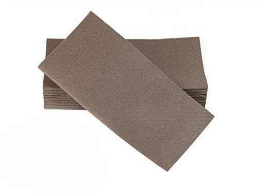 Simulinen Colored Napkins - Decorative Cloth Like & Disposable, Dinner Napkins - Brown - Soft, Absorbent & Durable - 16"x16" - Great for Any Occasion!