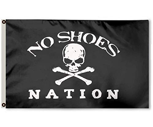 FayLagee-yx No Shoes Flag 3x5 -Polyester Flag Brass Grommets, Black
