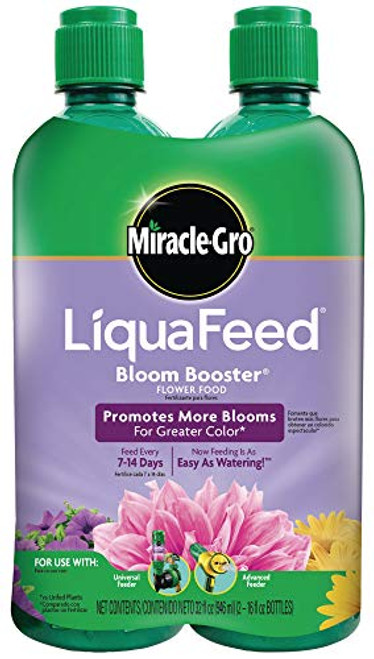 Miracle-Gro Liquafeed Bloom Booster Flower Food, 2-Pack Refills