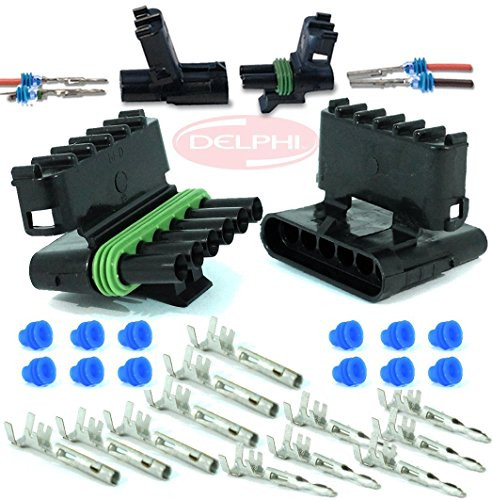 Delphi Packard (6 Circuits) Weatherpack, Waterproof, Terminal Kit 12-10 GA
