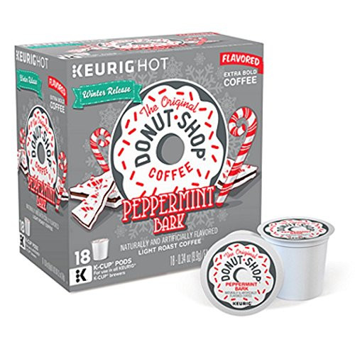 The Original Donut Shop Peppermint Bark Flavored Coffee - 18 K-cups (2 Box)