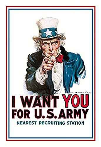 Buyenlarge 0-587-00152-6-P1218 I Want You for The U.S. Army (Edition 9833)" Paper Poster, 12" x 18"