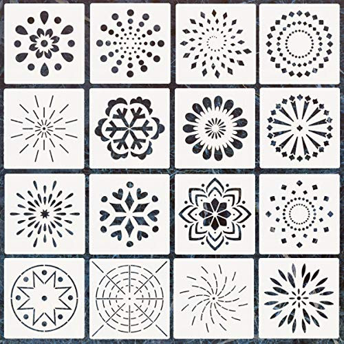 16 Pack Mandala Dotting Stencils Template,Mandala Dotting Stencils Mandala Dot Painting Stencils Painting Stencils for Painting on Wood,Airbrush and Walls Art 16 Pack Mandala Dotting Stencils Template,Mandala Dotting Stencils Mandala Dot Painting Stencils Painting Stencils for Painting on Wood,Airbrush and Walls Art