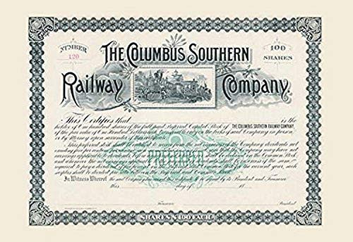 Buyenlarge 0-587-00322-7-P1827 The Columbus Southern Railway Company Paper Poster, 18" x 27"