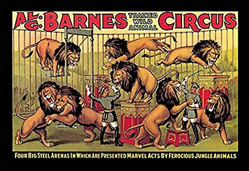 Buyenlarge 0-587-00420-7-P1218 Al G. Barnes Trained Wild Animal Circus Paper Poster, 12" x 18"