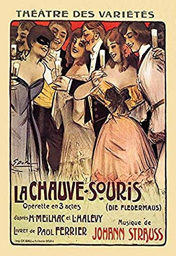Buyenlarge 0-587-00714-1-G1624 La Chauve Souris (Die Fledermaus) Fine Art Giclee Print, 16" x 24"