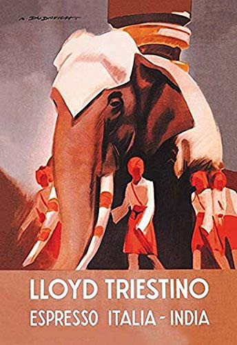 Buyenlarge 0-587-01310-9-P1218 Lloyd Triestino Espresso Itali India Paper Poster, 12" x 18"