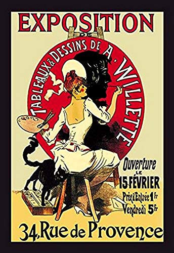 Buyenlarge 0-587-01463-6-P1218 Exposition: Tableaux et Dessins de A. Willette Paper Poster, 12" x 18"