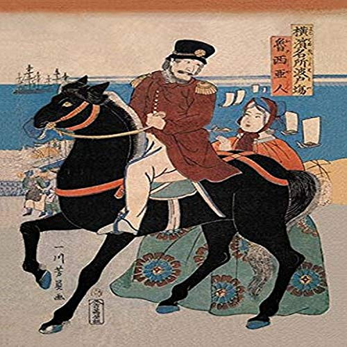 Buyenlarge 0-587-01825-9-G1827 'Mounted Russian Horseman Bids Adieu to Woman' Giclee Fine Art Print, 18" x 27"