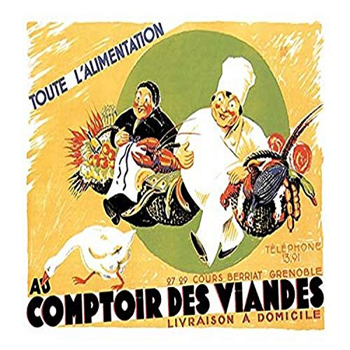 Buyenlarge Au Comptoir des Viandes - 8" X 12" Fine Art Giclee Print