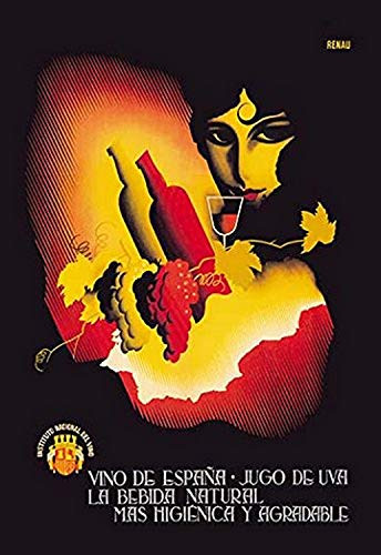 Buyenlarge 0-587-02127-6-P1218 Vino de Espana Paper Poster, 12" x 18"