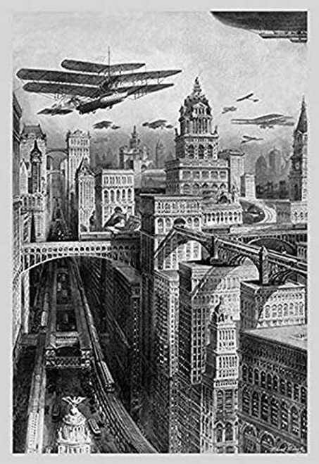 Buyenlarge 0-587-02431-3-P1827 The New York of The Future as Imagined in 1911" Paper Poster, 18" x 27" Buyenlarge 0-587-02431-3-P1827 The New York of The Future as Imagined in 1911" Paper Poster, 18" x 27"