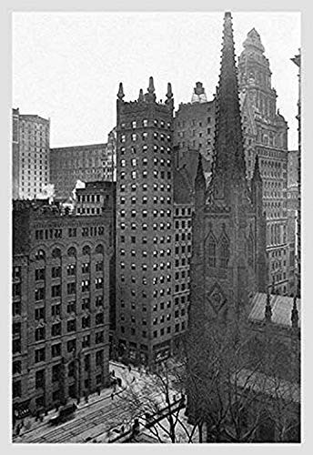 Buyenlarge One Wall Street and Trinity Church, 1911-16" X 24" Fine Art Giclee Print