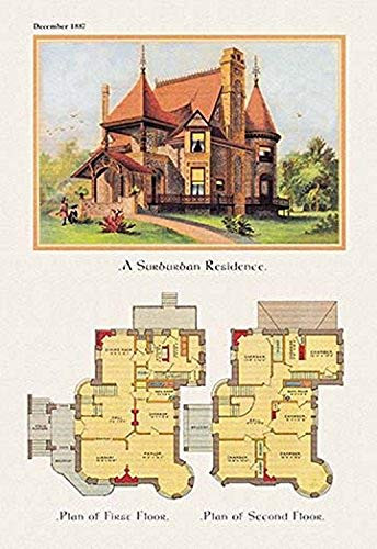 Buyenlarge A Suburban Residence - 16" X 24" Fine Art Giclee Print