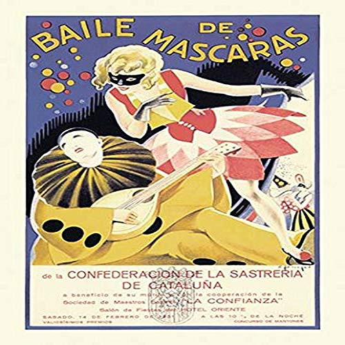 Buyenlarge 0-587-02893-9-G1827 'Baile de Mascaras' Giclee Fine Art Print, 18" x 27"