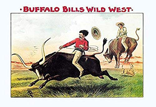 Buyenlarge 0-587-02922-6-P1827 Buffalo Bill: Steer Riding Paper Poster, 18" x 27"