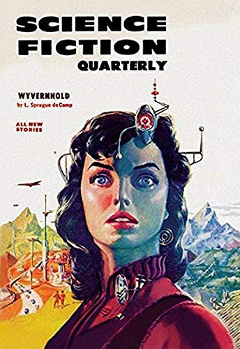 Buyenlarge 0-587-03039-9-P1218 Science Fiction Quarterly: Woman with Forehead Transmitter Paper Poster, 12" x 18"