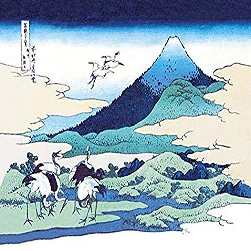 Buyenlarge 0-587-03284-7-G1827 'Cranes Nearby Mount Fuji' Giclee Fine Art Print, 18" x 27"