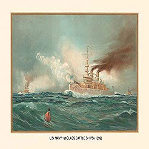 Buyenlarge First Class Battle Ships - 8" X 12" Fine Art Giclee Print