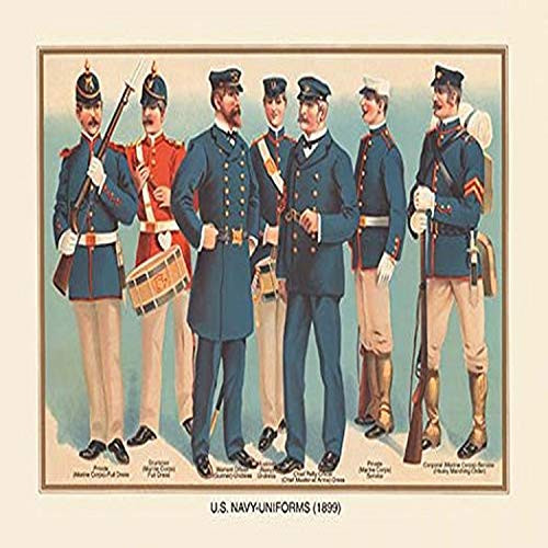 Buyenlarge U.S. Navy Uniforms 1899#3-8" X 12" Fine Art Giclee Print