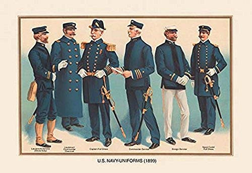 Buyenlarge 0-587-03462-9-P1827 U.S. Navy Uniforms 1899#1" Paper Poster, 18" x 27"