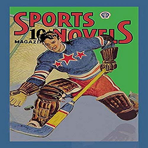 Buyenlarge 'Three Star Goalie Lunges for Puck' Paper Poster, 20 by 30-Inch
