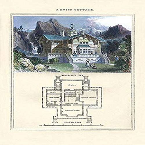 Buyenlarge A Swiss Cottage - 8" X 12" Fine Art Giclee Print