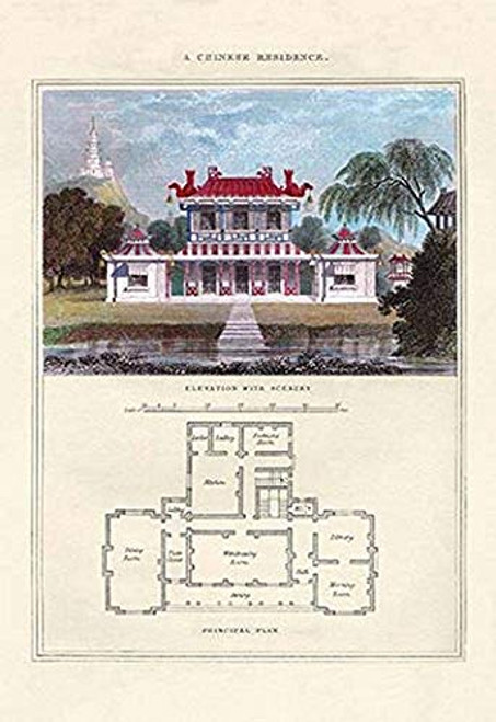 Buyenlarge 0-587-04136-6-P1218 A Chinese Residence Paper Poster, 12" x 18"